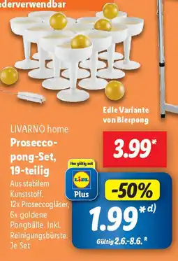 Lidl LIVARNO home Prosecco- pong-Set, 19-teilig Angebot