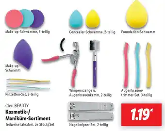 Lidl Cien BEAUTY Kosmetik-/ Maniküre-Sortiment Angebot