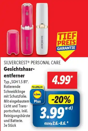 Lidl SILVERCREST PERSONAL CARE Gesichtshaar- entferner Angebot