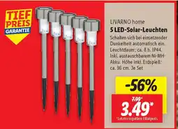 Lidl LIVARNO home 5 LED-Solar-Leuchten Angebot