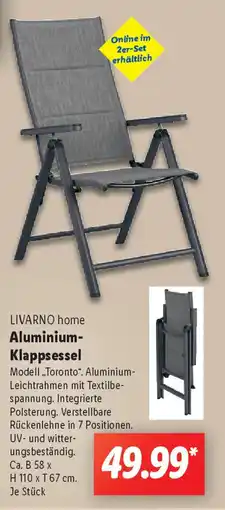 Lidl LIVARNO home Aluminium- Klappsessel Angebot