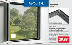 Lidl LIVARNO home Vormontiertes Alu-Teleskop- Insektenschutz-Fenster Angebot