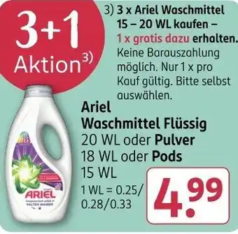 Rossmann Ariel Waschmittel Flüssig Angebot