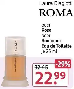 Rossmann Laura Biagiotti ROMA oder Rosa oder Romamor Eau de Toilette Angebot