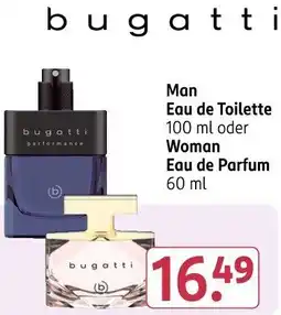 Rossmann bugatti Man Eau de Toilette oder Woman Eau de Parfum Angebot