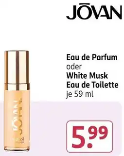 Rossmann JOVAN Eau de Parfum oder White Musk Eau de Toilette Angebot