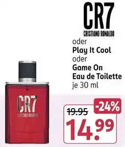 Rossmann CR7 CRISTIANO RONALDO oder Play It Cool oder Game On Eau de Toilette Angebot