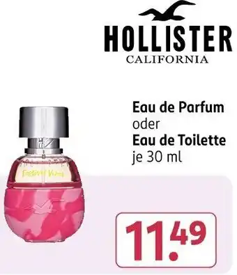Rossmann HOLLISTER CALIFORNIA Eau de Parfum oder Eau de Toilette Angebot