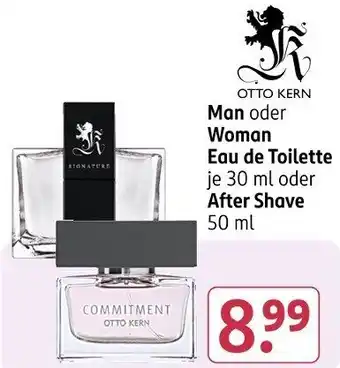 Rossmann OTTO KERN Man oder Woman Eau de Toilette oder After Shave Angebot