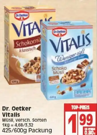 Edeka Dr. Oetker Vitalis Müsli 425-600g Angebot