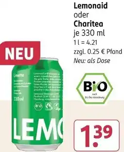 Rossmann Lemonaid oder Charitea Angebot