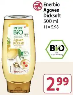 Rossmann Enerbio Agaven Dicksaft Angebot
