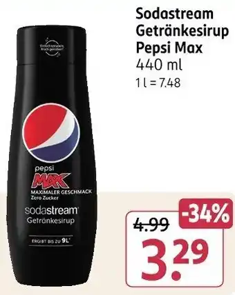 Rossmann Sodastream Getränkesirup Pepsi Max Angebot