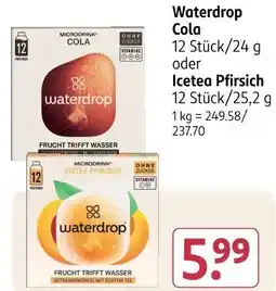 Rossmann Waterdrop Cola oder Icetea Pfirsich Angebot