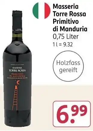 Rossmann Masseria Torre Rossa Primitivo di Manduria Angebot