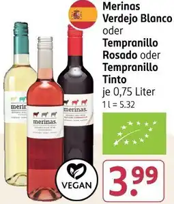 Rossmann Merinas Verdejo Blanco oder Tempranillo Rosado oder Tempranillo Tinto Angebot