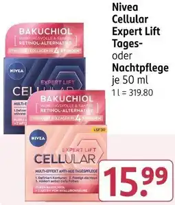 Rossmann Nivea Cellular Expert Lift Tages- oder Nachtpflege Angebot