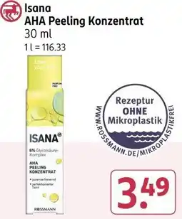 Rossmann Isana AHA Peeling Konzentrat Angebot