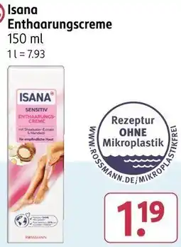 Rossmann Isana Enthaarungscreme Angebot