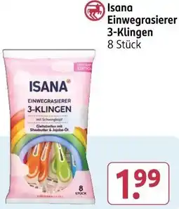 Rossmann Isana Einwegrasierer 3-Klingen Angebot