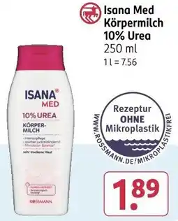 Rossmann Isana Med Körpermilch 10% Urea Angebot