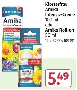 Rossmann Klosterfrau Arnika Intensiv-Creme oder Arnika Roll-On Angebot