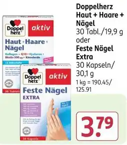 Rossmann Doppelherz Haut + Haare + Nägel oder Feste Nägel Extra Angebot