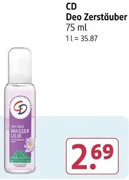 Rossmann CD Deo Zerstäuber Angebot