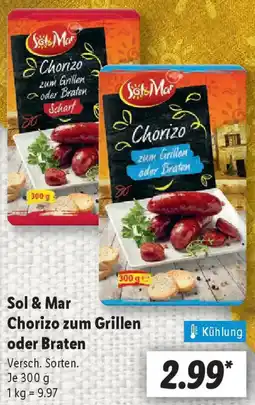 Lidl Sol & Mar Chorizo zum Grillen oder Braten Angebot