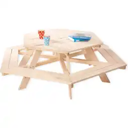 Netto Marken-Discount Pinolino Kindersitzgarnitur 'Nicki 6-Eck', natur Angebot