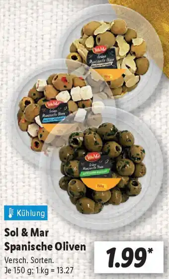 Lidl Sol & Mar Spanische Oliven Angebot