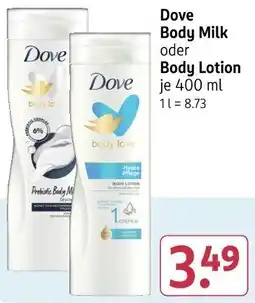 Rossmann Dove Body Milk oder Body Lotion Angebot