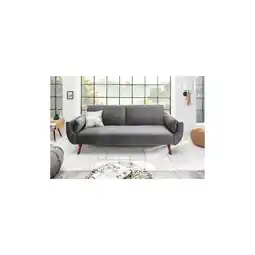 Netto Marken-Discount riess-ambiente Schlafsofa DIVANI - 220cm hellblau Bettfunktion 3er Sofa Scandinavian Design Angebot