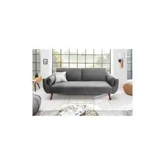 Netto Marken-Discount riess-ambiente Schlafsofa DIVANI - 220cm hellblau Bettfunktion 3er Sofa Scandinavian Design Angebot