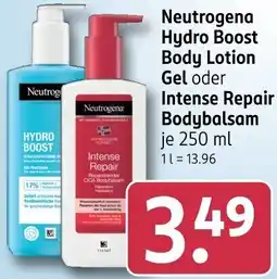 Rossmann Neutrogena Hydro Boost Body Lotion Gel oder Intense Repair Bodybalsam Angebot