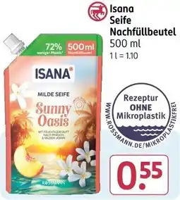 Rossmann Isana Seife Nachfüllbeutel Angebot