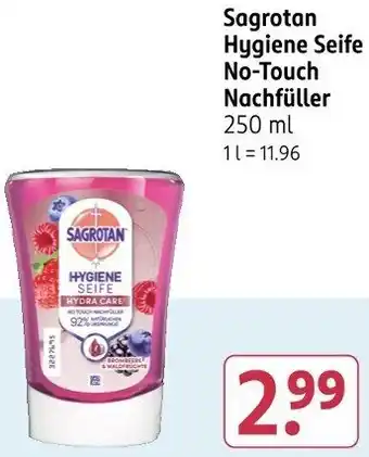 Rossmann Sagrotan Hygiene Seife No-Touch Nachfüller Angebot