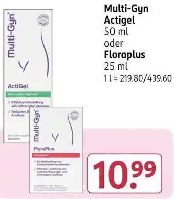 Rossmann Multi-Gyn Actigel oder Floraplus Angebot