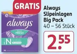 Rossmann Always Slipeinlagen Big Pack Angebot