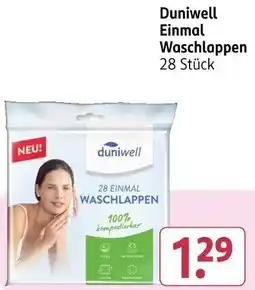 Rossmann Duniwell Einmal Waschlappen Angebot