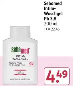 Rossmann Sebamed Intim Waschgel Ph 3,8 Angebot