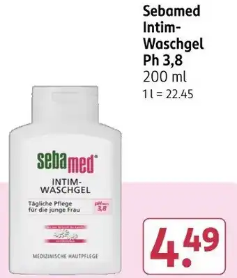 Rossmann Sebamed Intim Waschgel Ph 3,8 Angebot