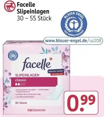 Rossmann Facelle Slipeinlagen Angebot