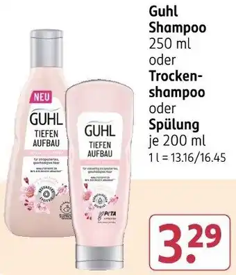 Rossmann Guhl Shampoo oder Trockenshampoo oder Spülung Angebot