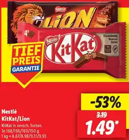 Lidl Nestlé KitKat/Lion Angebot