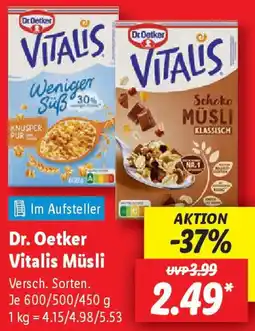 Lidl Dr. Oetker Vitalis Müsli Angebot