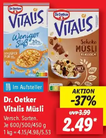 Lidl Dr. Oetker Vitalis Müsli Angebot