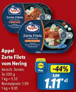 Lidl Appel Zarte Filets vom Hering Angebot