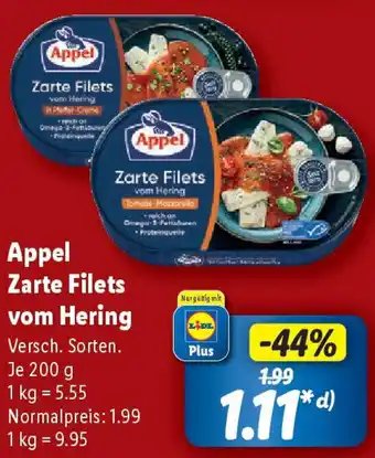 Lidl Appel Zarte Filets vom Hering Angebot