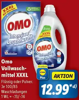 Lidl Omo Vollwaschmittel XXXL Angebot